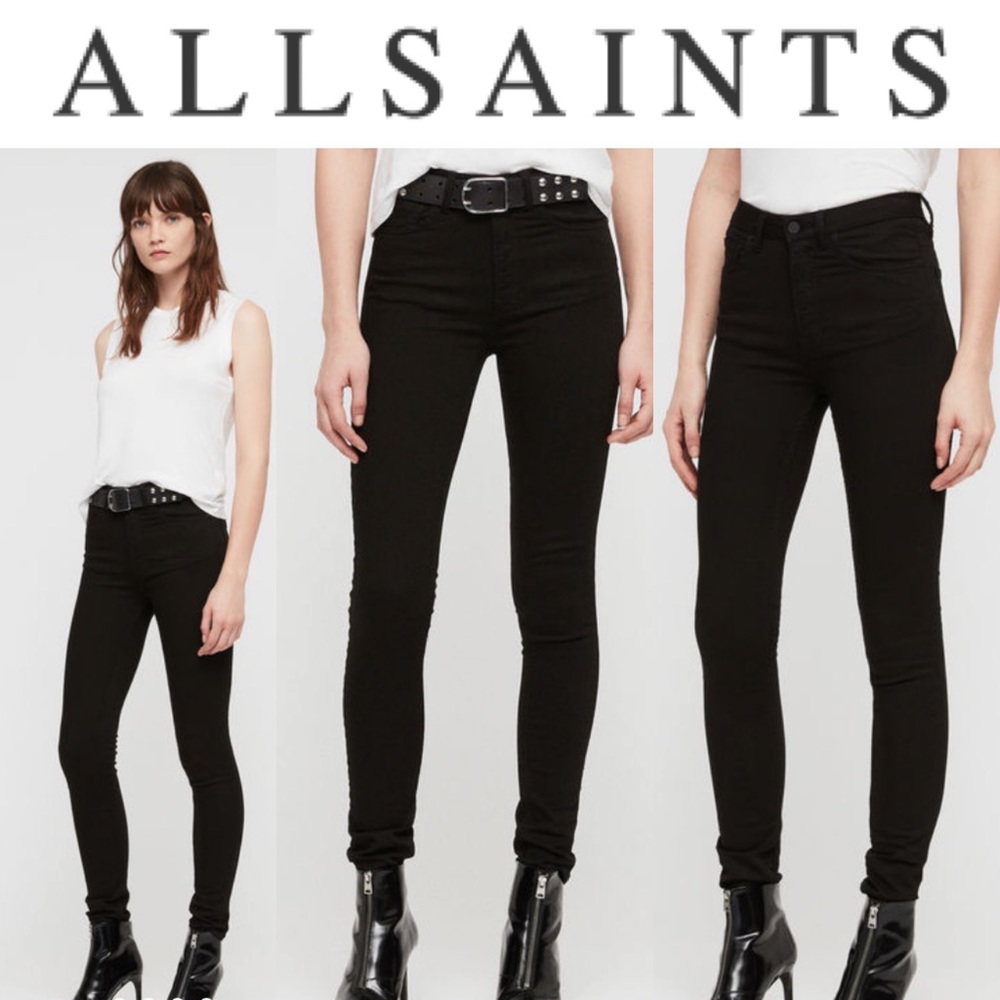 AllSaints Stilt High Waisted Skinny Jeans